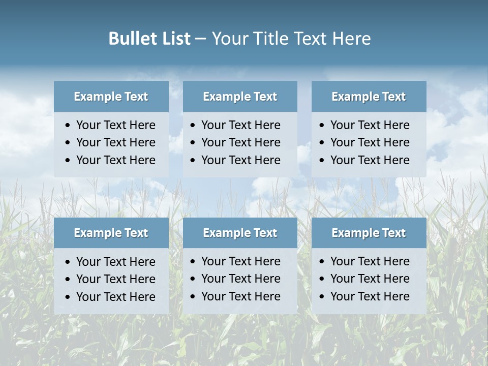 Indian Corn Sky Food PowerPoint Template