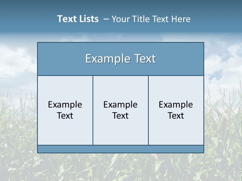 Indian Corn Sky Food PowerPoint Template