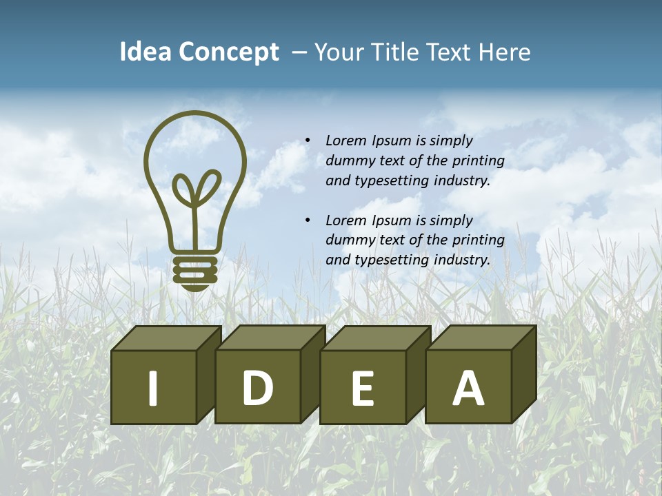 Indian Corn Sky Food PowerPoint Template