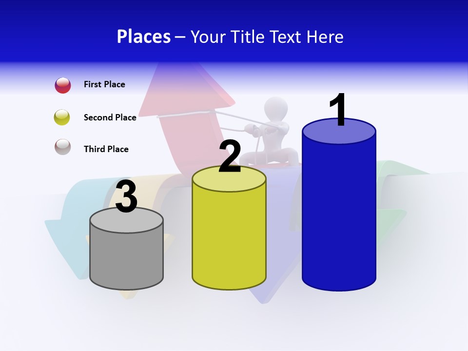 Businessman Graph Men PowerPoint Template