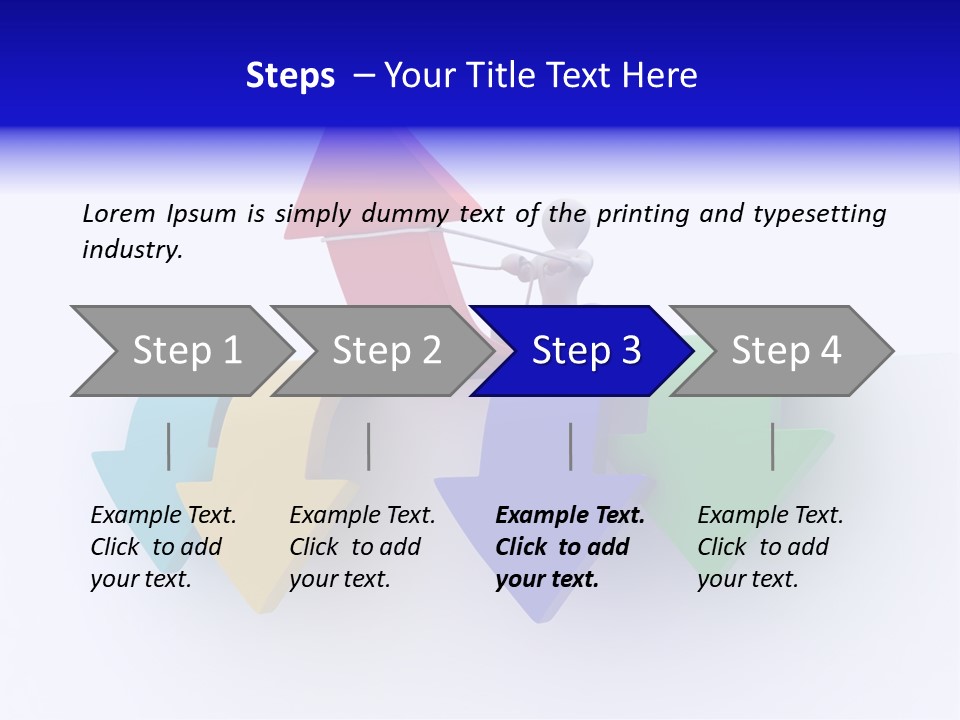 Businessman Graph Men PowerPoint Template