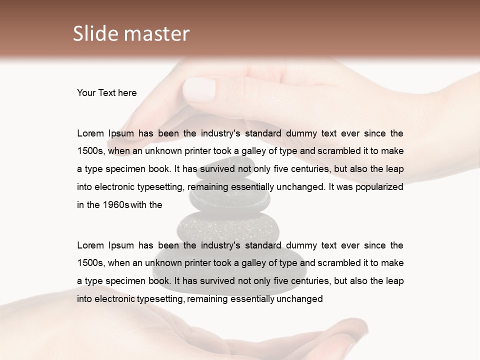 Spa Arm Caucasian PowerPoint Template