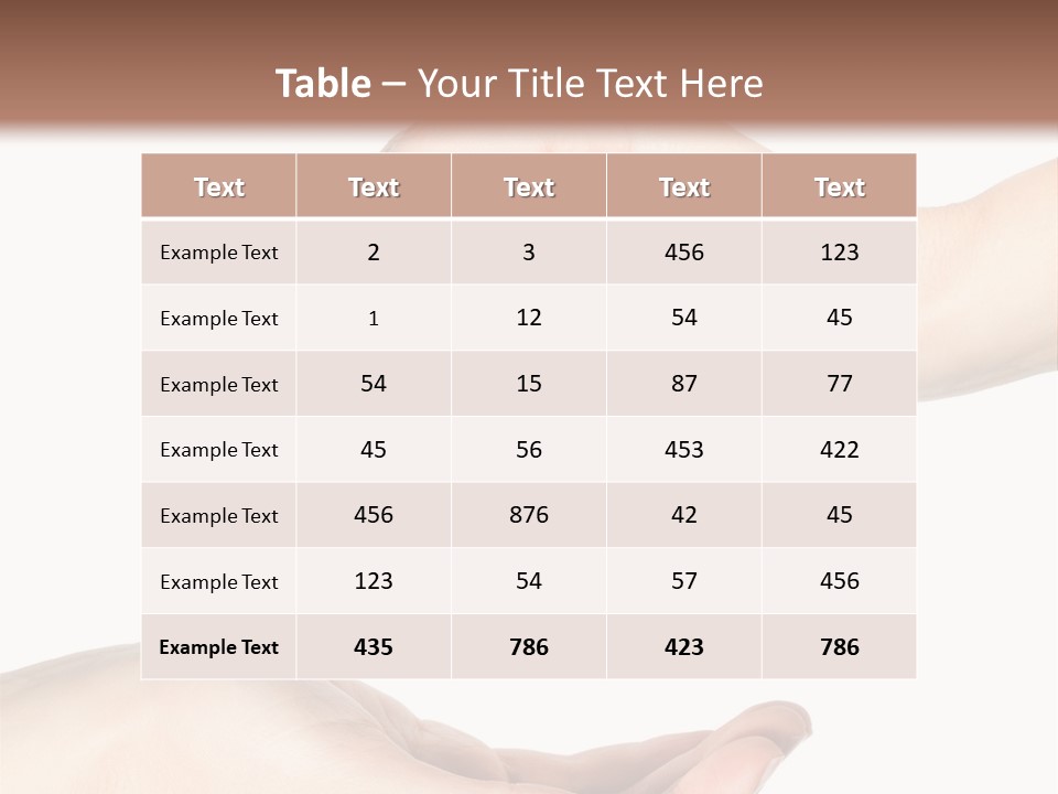 Spa Arm Caucasian PowerPoint Template