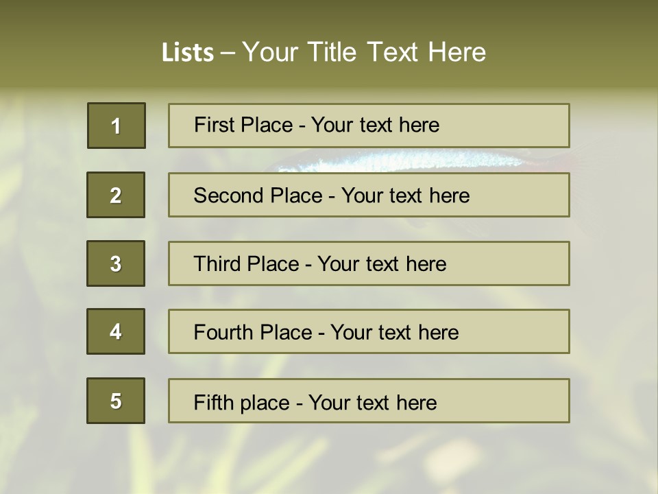 Water Freshwater Tropical PowerPoint Template