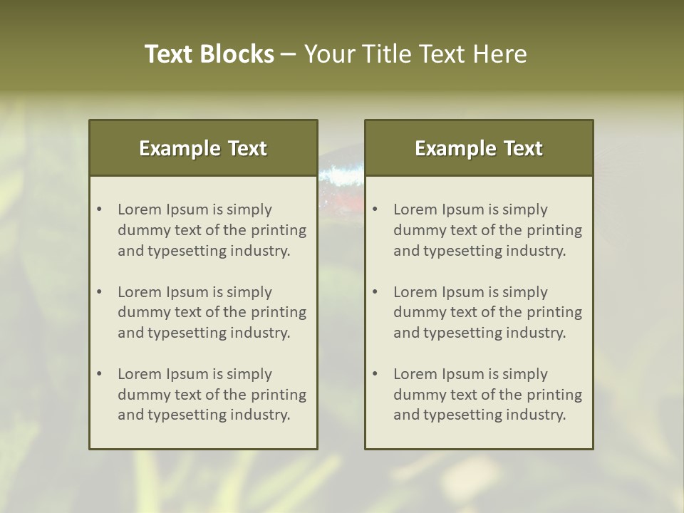Water Freshwater Tropical PowerPoint Template