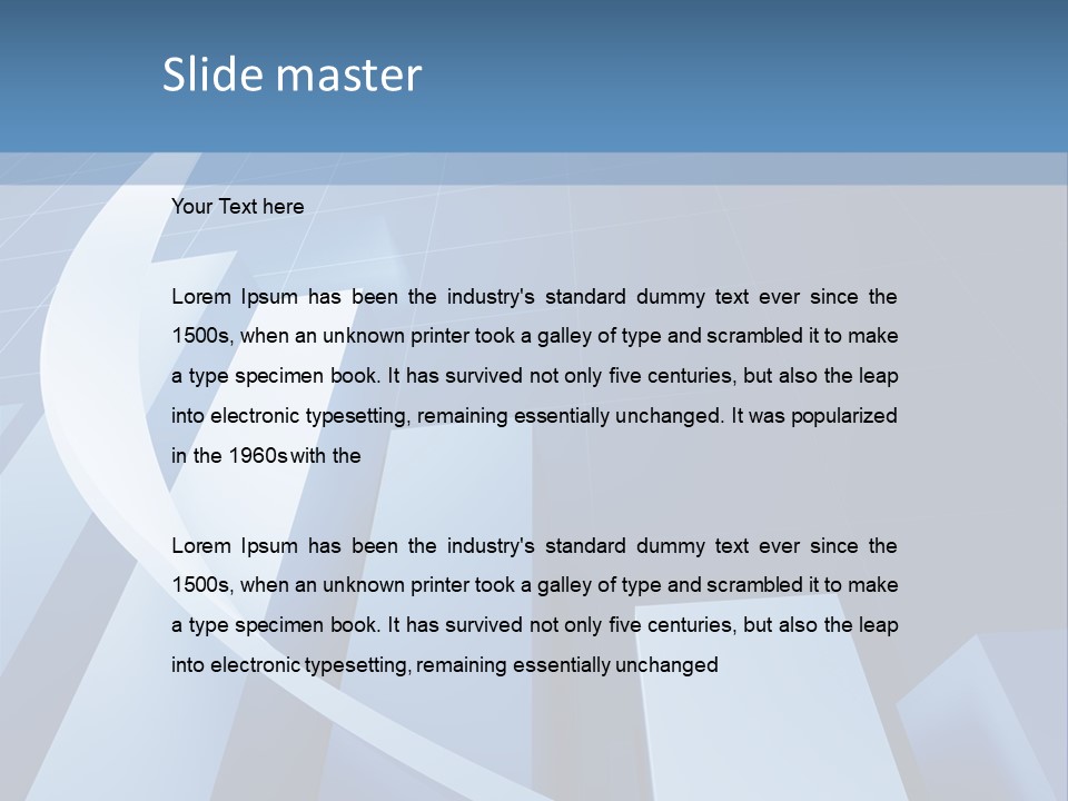 Blue Marketing Isolated PowerPoint Template