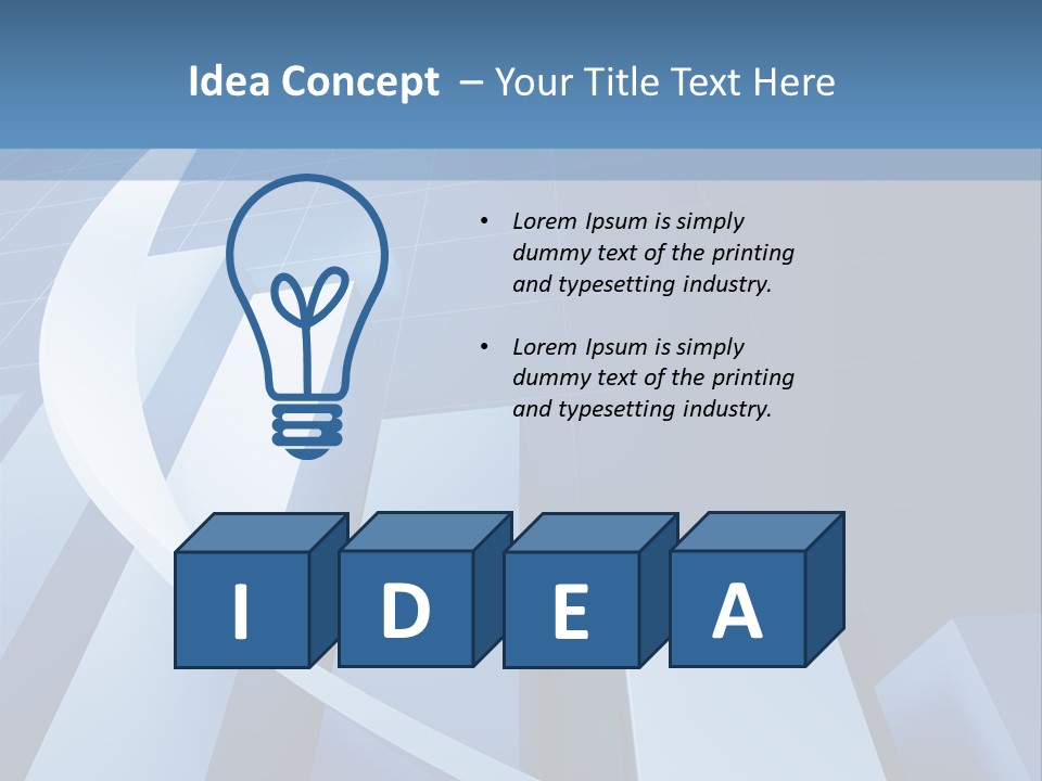 Blue Marketing Isolated PowerPoint Template
