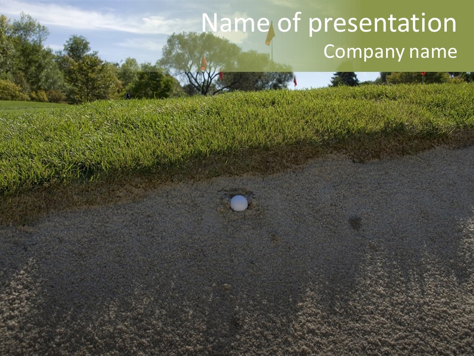 Sand Trap Ball PowerPoint Template