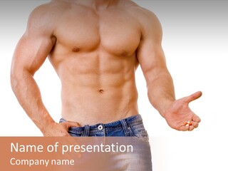 Hand Bodybuilder Filling PowerPoint Template