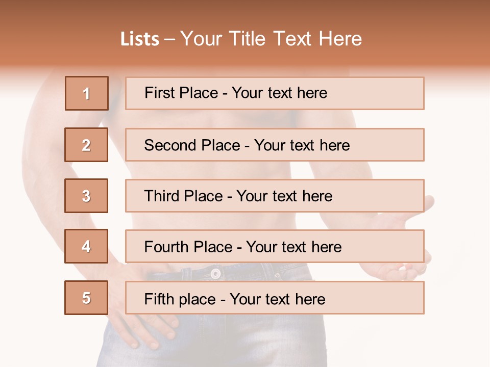 Hand Bodybuilder Filling PowerPoint Template