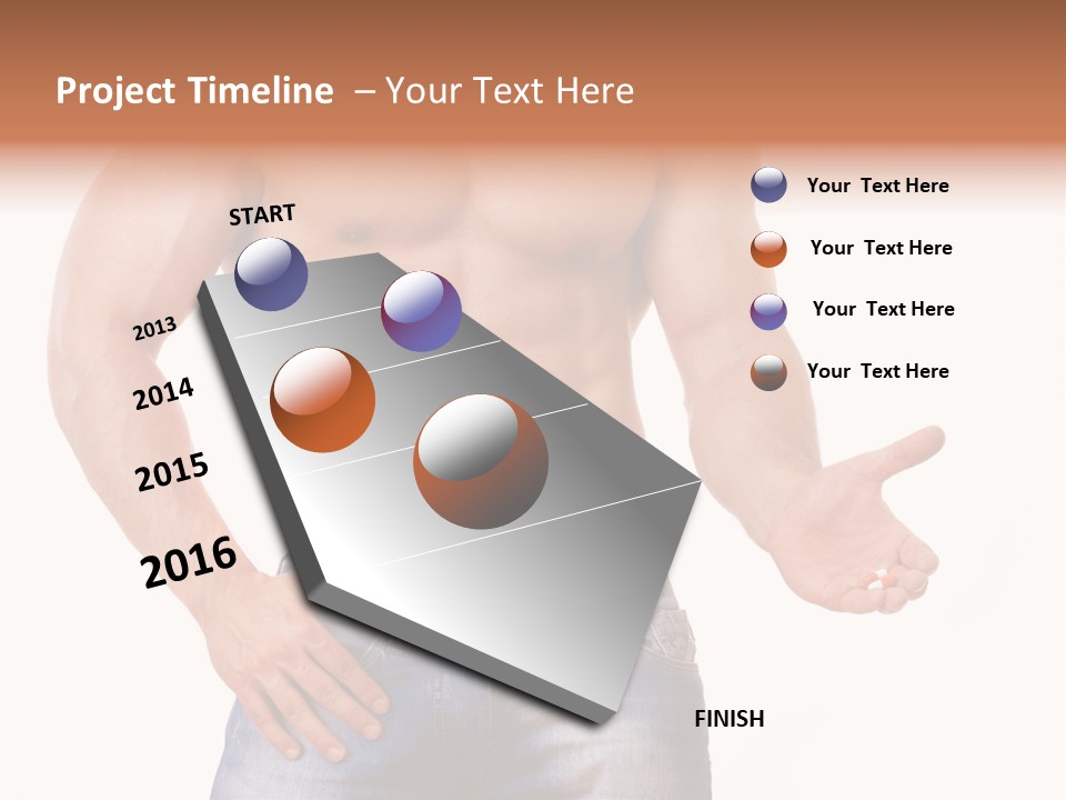 Hand Bodybuilder Filling PowerPoint Template
