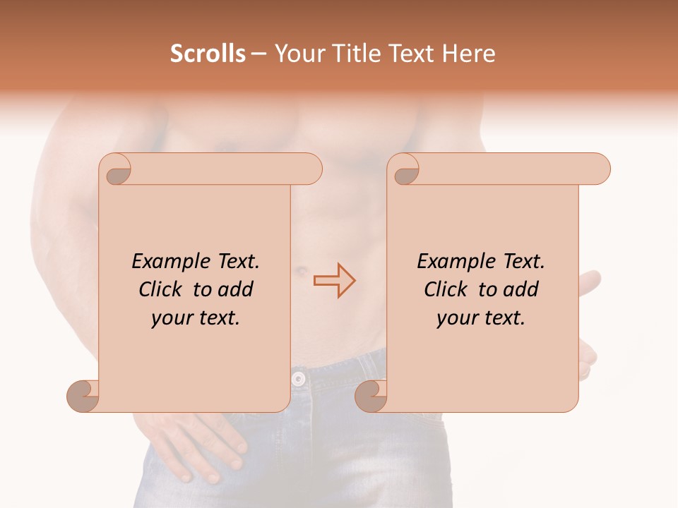 Hand Bodybuilder Filling PowerPoint Template