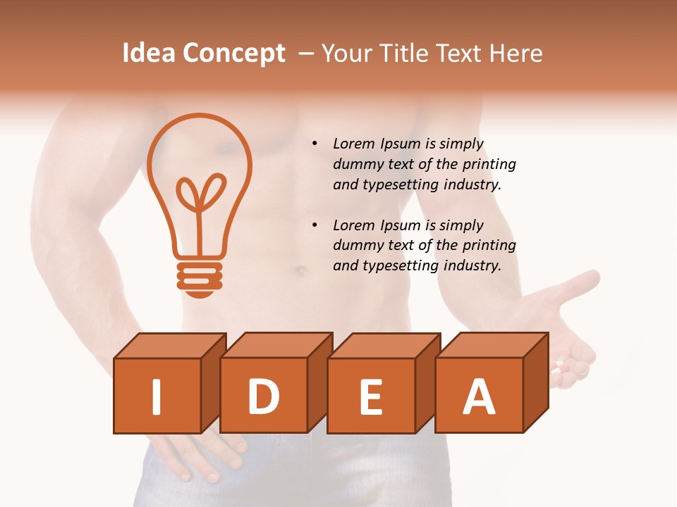 Hand Bodybuilder Filling PowerPoint Template