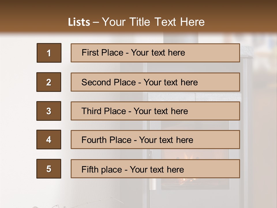 Indoors Relaxation Wood PowerPoint Template