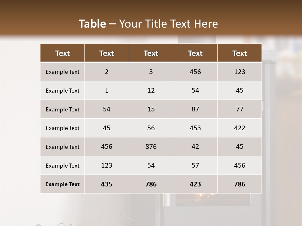 Indoors Relaxation Wood PowerPoint Template
