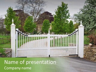 Hotel Metal Ornamental PowerPoint Template