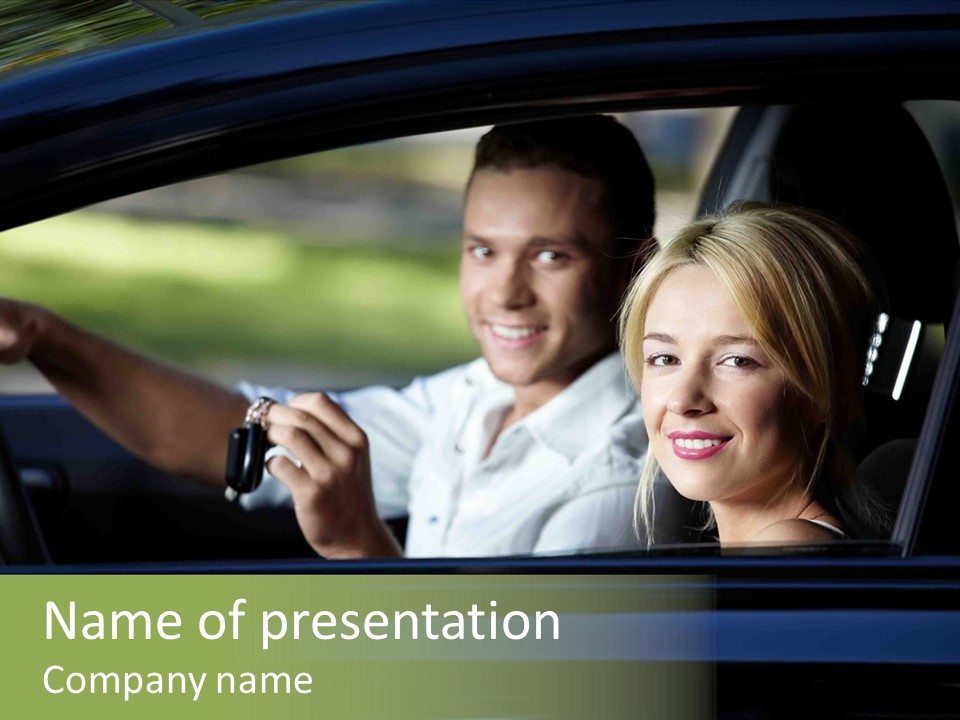 People Traveling Smiling PowerPoint Template