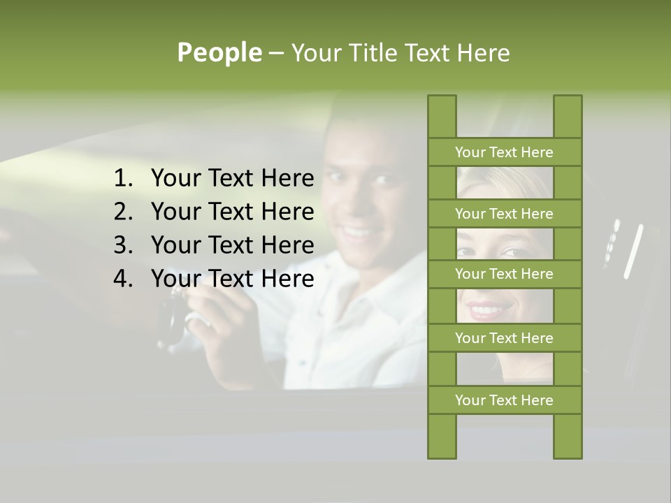 People Traveling Smiling PowerPoint Template