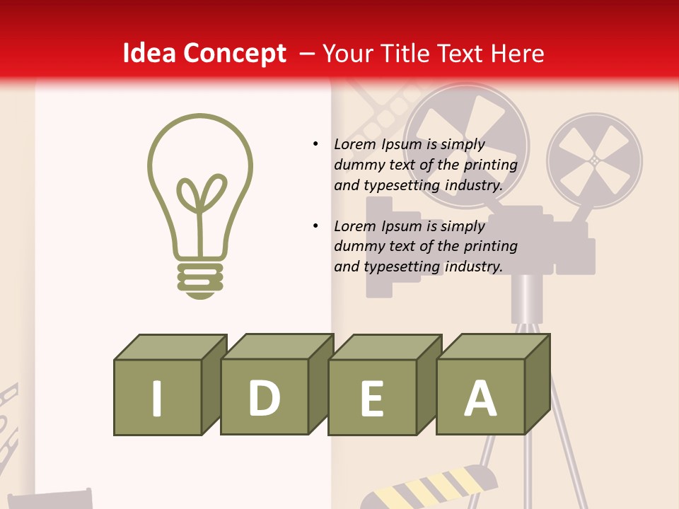 Blockbuster Cameraman Presentation PowerPoint Template