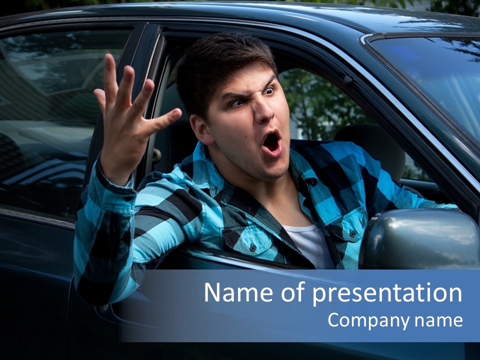 Young Abusive Expression PowerPoint Template