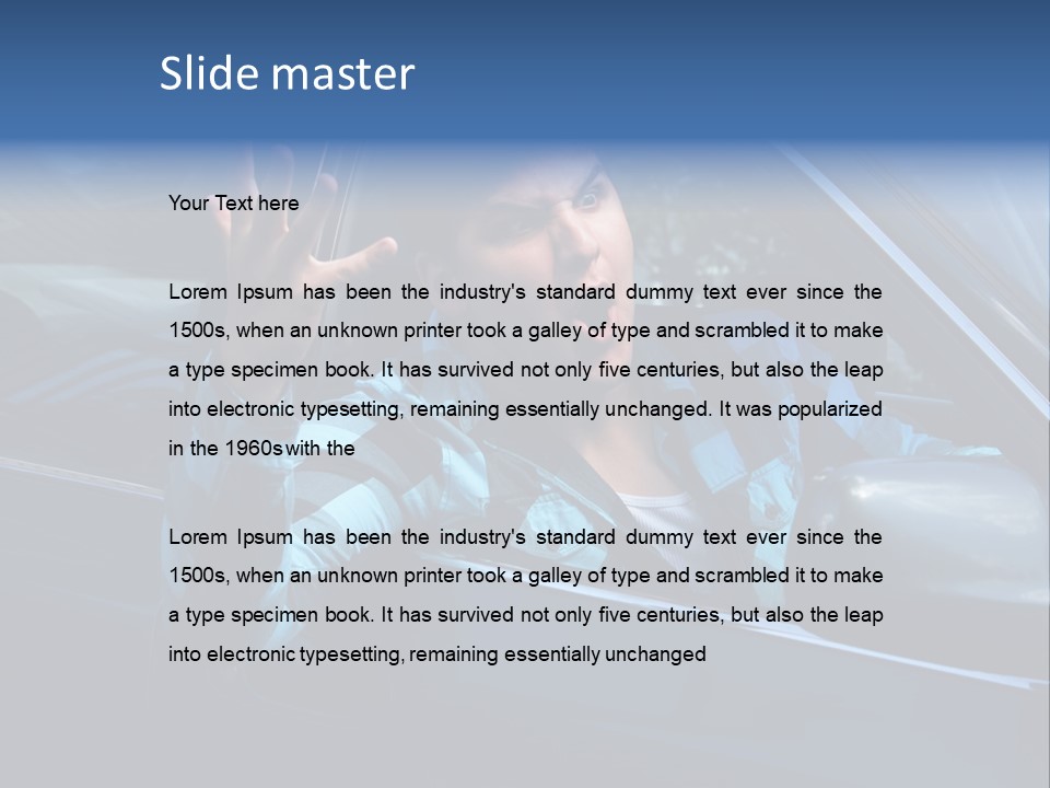 Young Abusive Expression PowerPoint Template