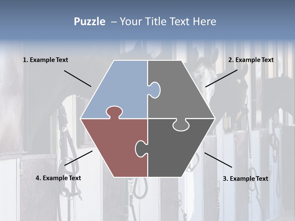 A Group Of Horses Standing Next To Each Other PowerPoint Template
