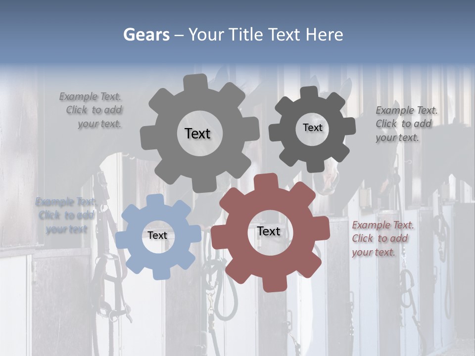 A Group Of Horses Standing Next To Each Other PowerPoint Template