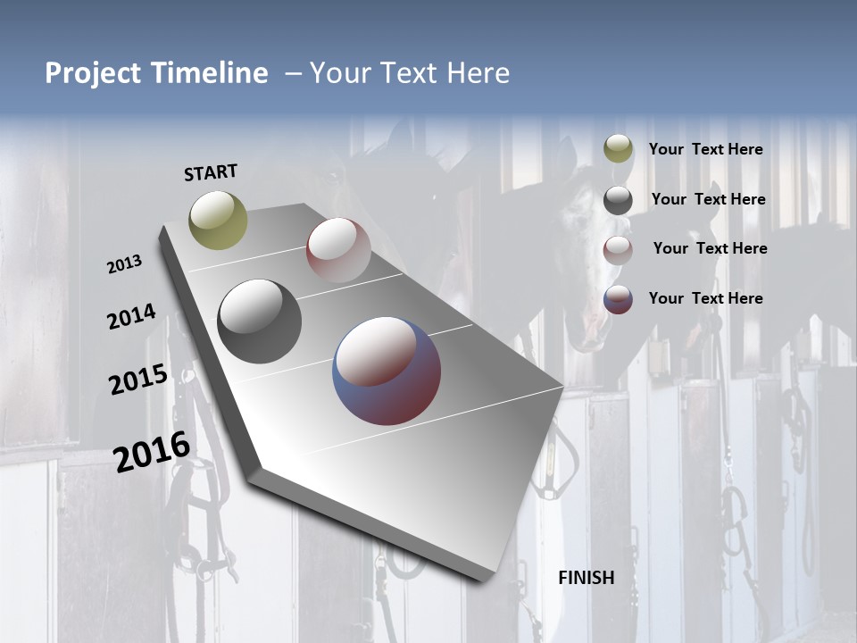 A Group Of Horses Standing Next To Each Other PowerPoint Template