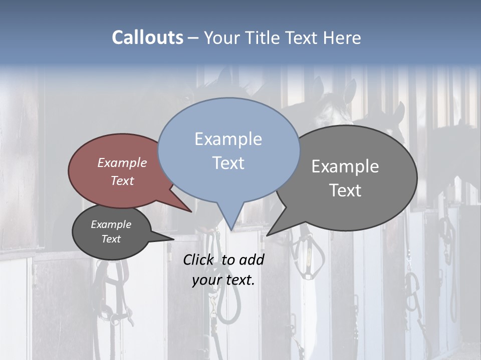 A Group Of Horses Standing Next To Each Other PowerPoint Template