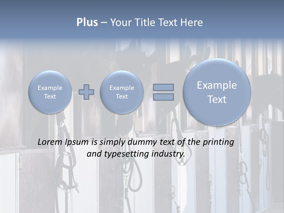 A Group Of Horses Standing Next To Each Other PowerPoint Template