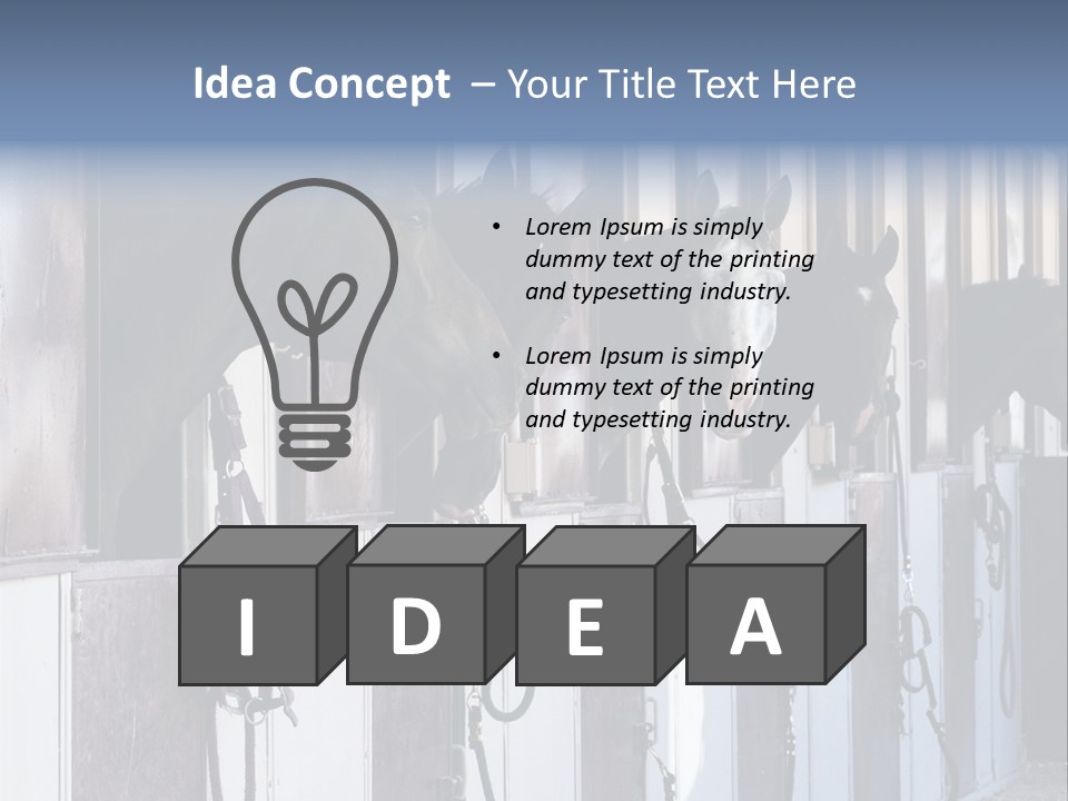 A Group Of Horses Standing Next To Each Other PowerPoint Template
