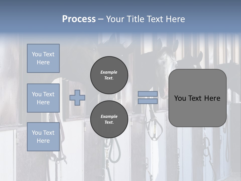 A Group Of Horses Standing Next To Each Other PowerPoint Template