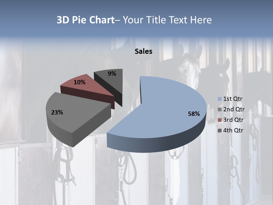 A Group Of Horses Standing Next To Each Other PowerPoint Template