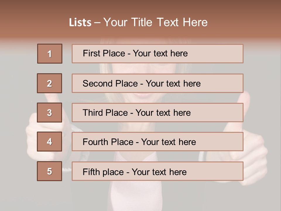 Joy Girl Woman PowerPoint Template
