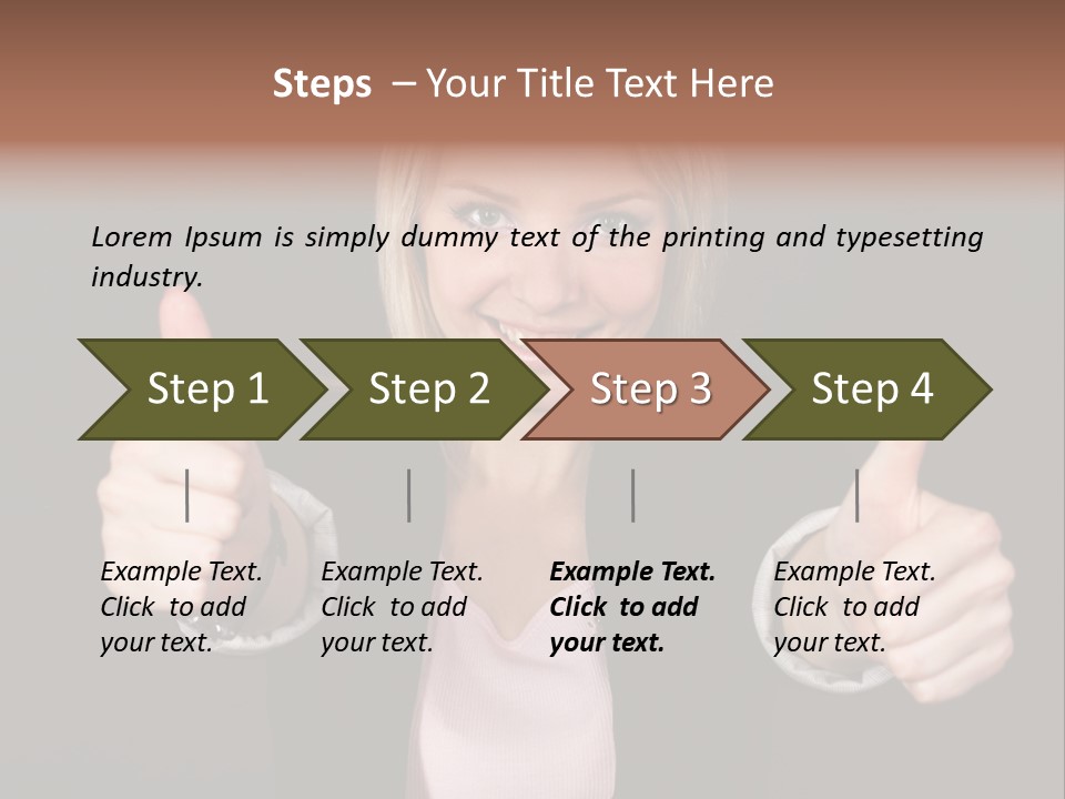 Joy Girl Woman PowerPoint Template