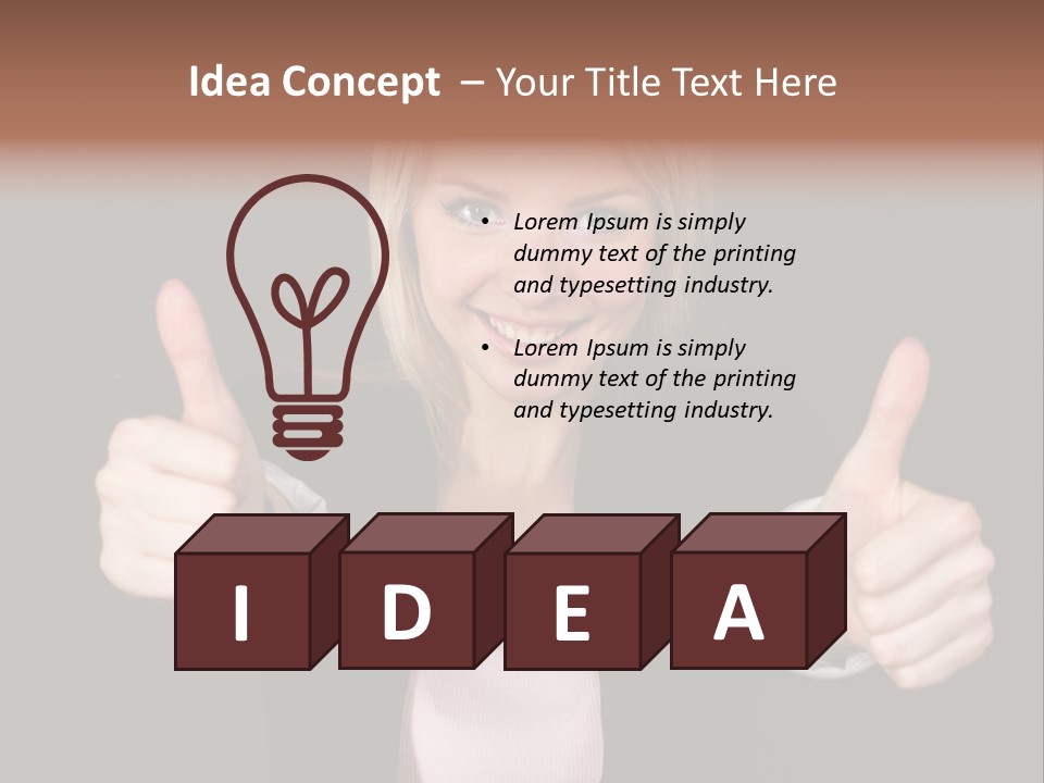 Joy Girl Woman PowerPoint Template