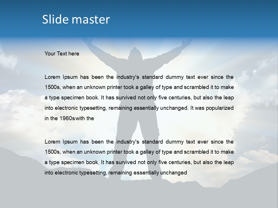 Achievement Freedom Top PowerPoint Template