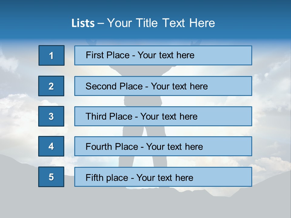 Achievement Freedom Top PowerPoint Template
