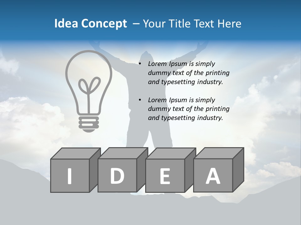 Achievement Freedom Top PowerPoint Template