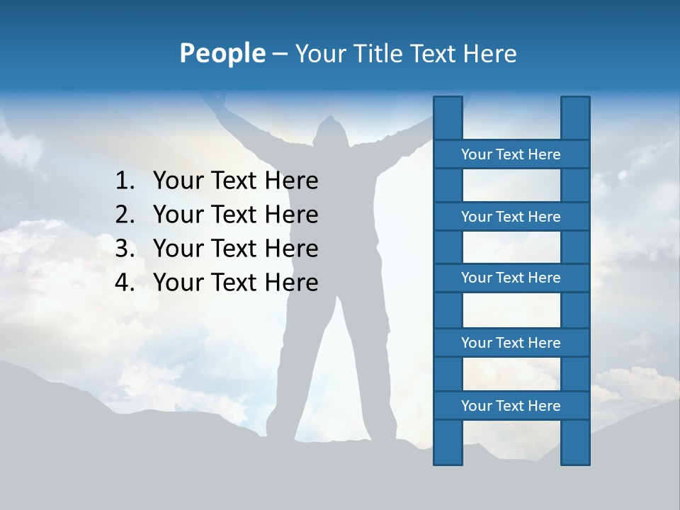 Achievement Freedom Top PowerPoint Template