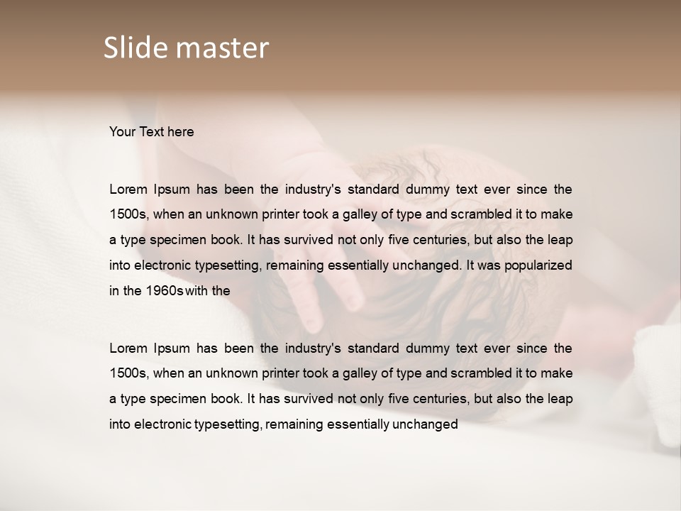 Blanket Son Person PowerPoint Template