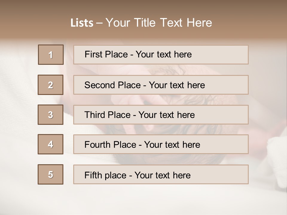 Blanket Son Person PowerPoint Template