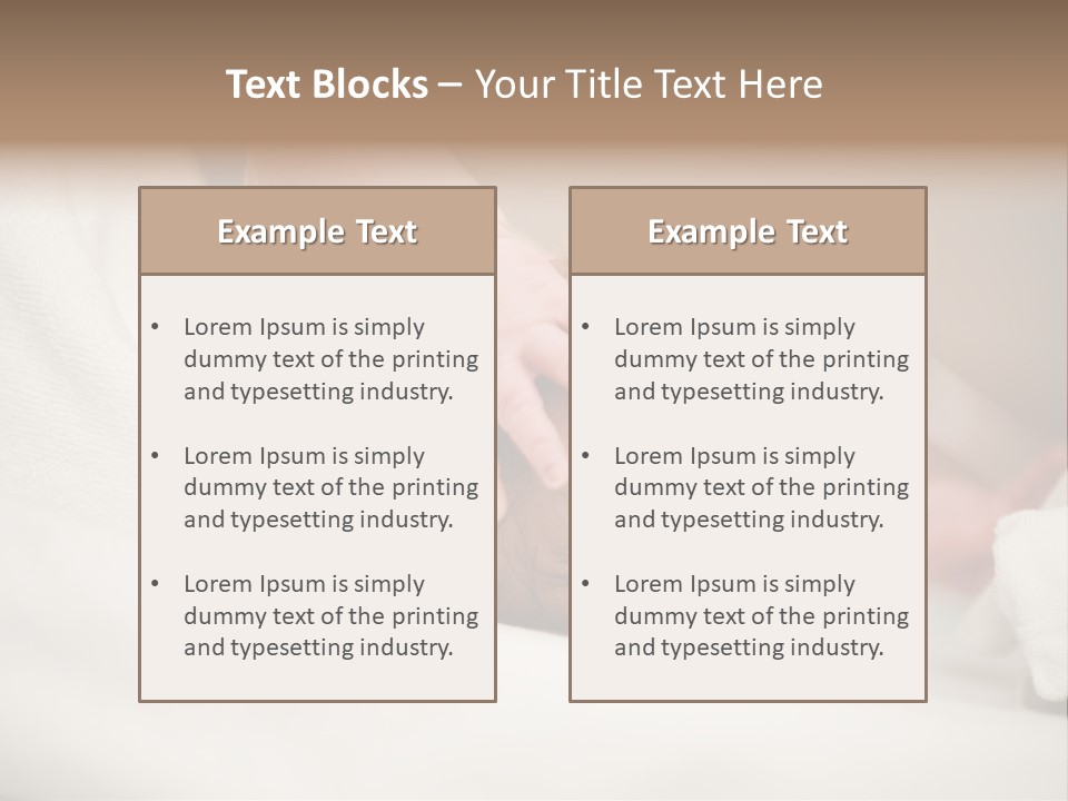 Blanket Son Person PowerPoint Template
