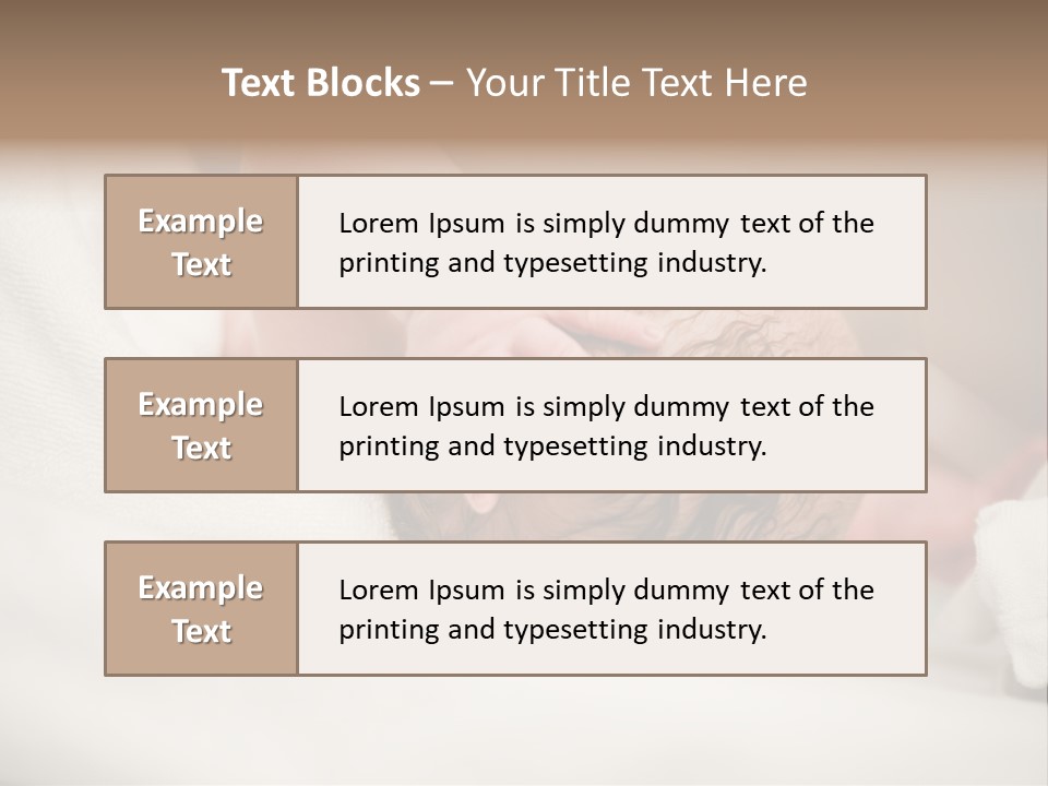Blanket Son Person PowerPoint Template
