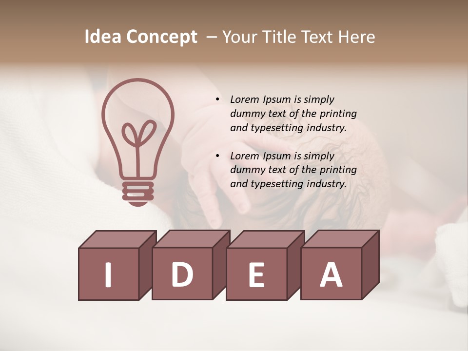 Blanket Son Person PowerPoint Template