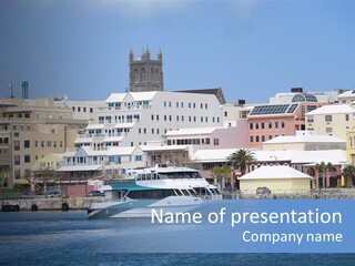 Waterfront Passenger Downtown PowerPoint Template