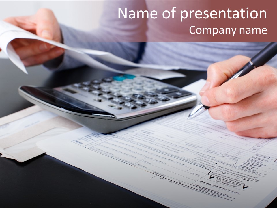 Bill Deposit Receipt PowerPoint Template