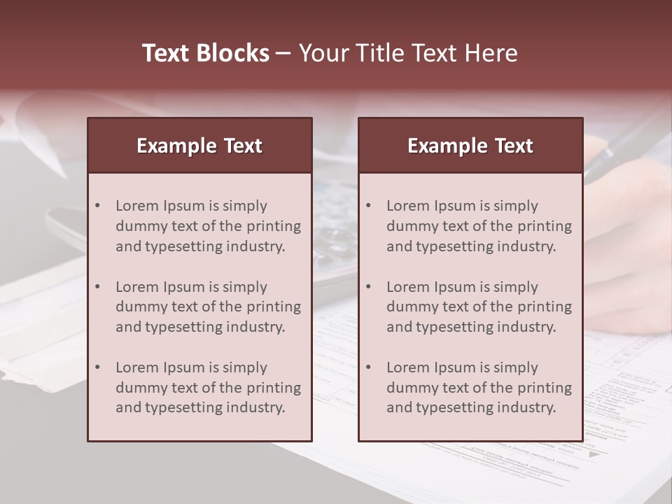 Bill Deposit Receipt PowerPoint Template