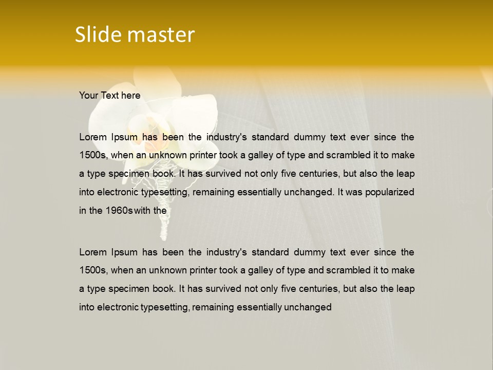 Waistcoat Suit Horizontal PowerPoint Template