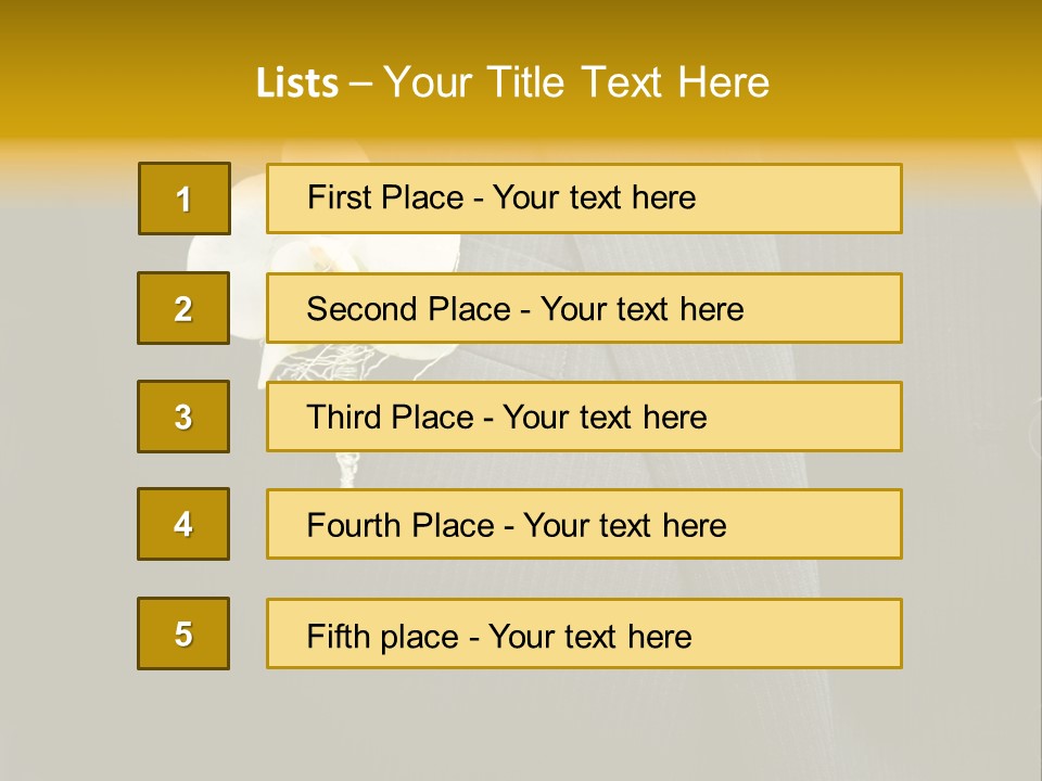 Waistcoat Suit Horizontal PowerPoint Template